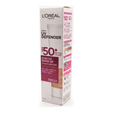 Uv Defender Fps 50+ Tono 3.0 Claro a Medio Efecto Make up 30g LOréal Paris