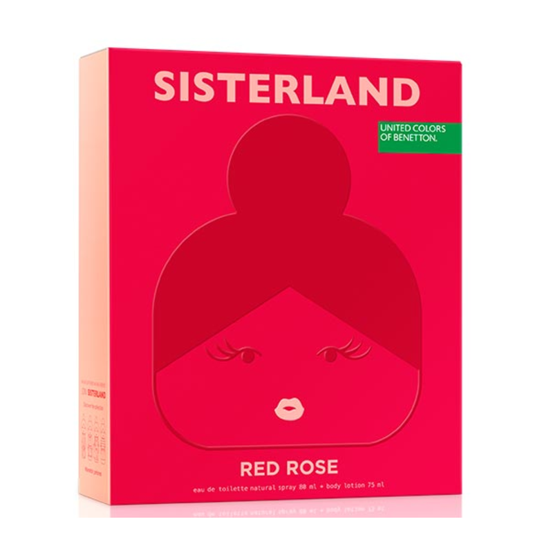 Benetton Sisterland Red Rose EDT 80ml + BL 75ml
