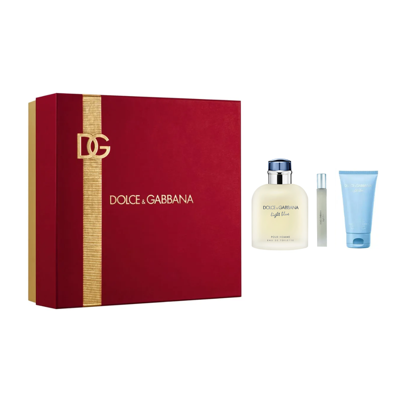 Set Dolce  And  Gabbana Light Blue pour Homme EDT 125ml + 10ml + Shower Gel 50ml