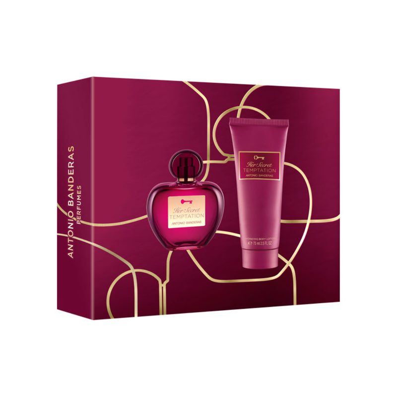 Set Perfume Antonio Banderas Her Secret Temptation EDT 50 ml + Body Lotion 75 ml 2023