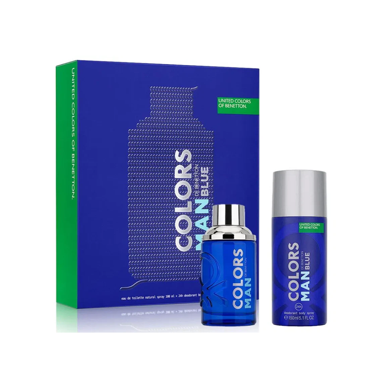 Set Perfume Benetton Colors Man Blue EDT 100 ml + Deo 150 ml