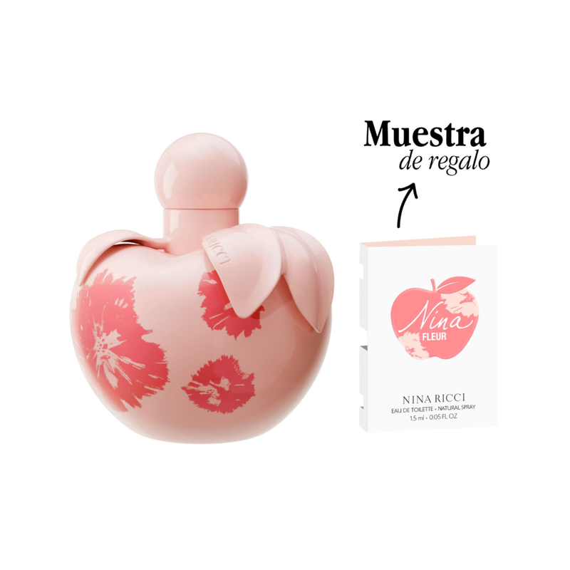 Set Perfume Nina Ricci Nina Fleur EDT 80 ml Mujer + Mini 1.5 ml .