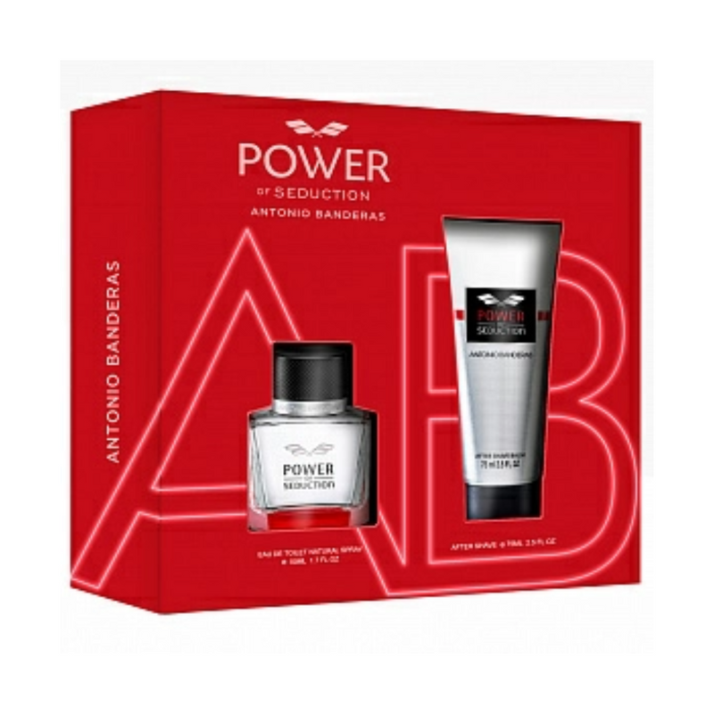 Set Perfume Antonio Banderas Power Of Seduction EDT 50 ml + After Shave 75 ml Hombre