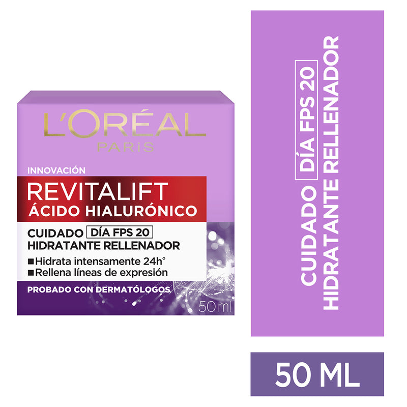 Crema De Día Anti-Arrugas Revitalift Ácido Hialurónico 50ml