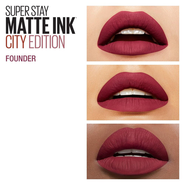 Labial Larga Duración Superstay Matte Ink City 115 Founder